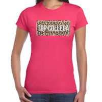 Top collega cadeau t-shirt roze voor dames