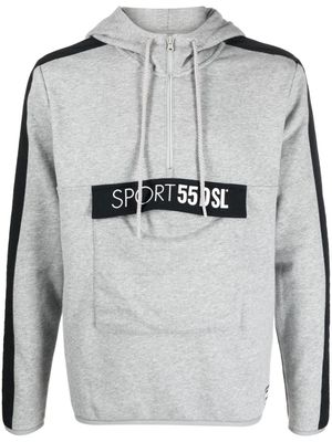Diesel hoodie en coton à logo imprimé - Gris