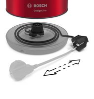 Bosch TWK3P424 waterkoker 1,7 l 2400 W Grijs, Rood - thumbnail