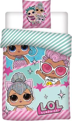 LOL Surprise! Friends Dekbedovertrek 140 x 200 cm - bio katoen LOL Surprise! Friends Dekbedovertrek 140 x 200 cm - bio katoen