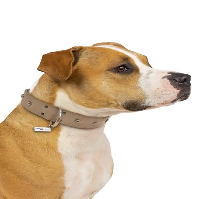 Jack and Vanilla Hondenhalsband - Leer - Grijs - 55 cm