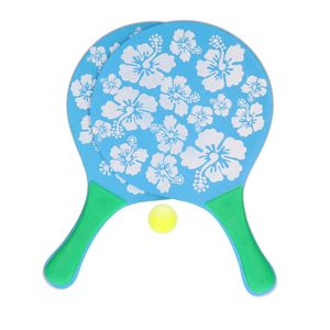 Blauwe beachball set met bloemenprint buitenspeelgoed   -