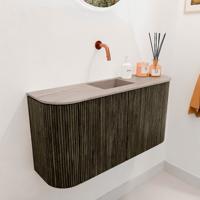 Toiletmeubel Mondiaz Joya Dlux | 83.2 cm | Meubelkleur Shadow | Faye wastafel Saba Wasbak Midden | Zonder kraangat(en) Toiletmeubel Mondiaz Joya Dlux | 83.2 cm | Meubelkleur Shadow | Faye wastafel Saba Wasbak Midden | Zonder kraangat(en)