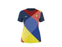 CRIVIT Dames sportshirt Lidl-Trek 2026 (geel/rood/navy, M (40/42))