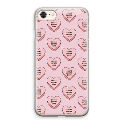 Chicks before dicks: iPhone 8 Transparant Hoesje
