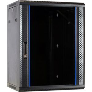 DSI 15U wandkast met glazen deur - DS6615 server rack 600 x 600 x 770mm