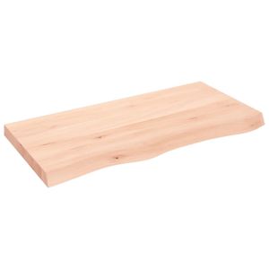 Wandschap 100x50x6 cm onbehandeld massief eikenhout