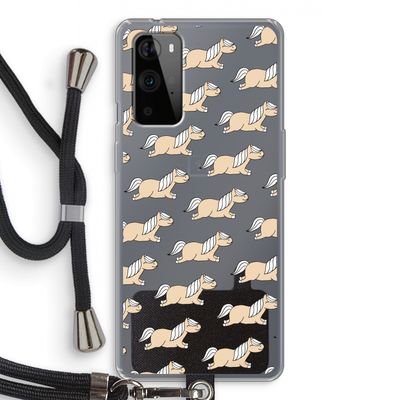 Ponys: OnePlus 9 Pro Transparant Hoesje met koord
