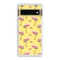 Flamingo's geel: Google Pixel 6 Pro Transparant Hoesje