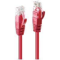 LINDY 48031 RJ45 Netwerkkabel, patchkabel CAT 6 U/UTP 0.50 m Rood 1 stuk(s)