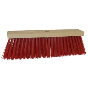 Bezemkop buiten - rood - FSC hout/kunstvezel - 40 cm