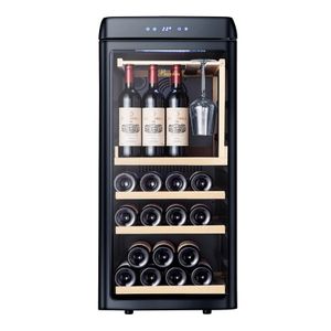 Vinata Forcellina wijnkoelkast - retro zwart - glazen deur - 42 flessen