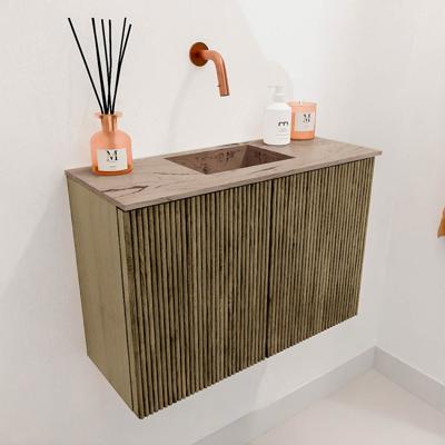 Toiletmeubel Mondiaz Joya Dlux | 60 cm | Meubelkleur Dusk | Faye wastafel Arena Wasbak Midden | Zonder kraangat(en)