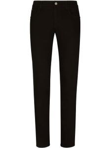 Dolce & Gabbana jean skinny à logo appliqué - Noir