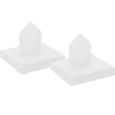 Santex Feest servetten - 100x stuks - wit - 40 x 40 cm - papier