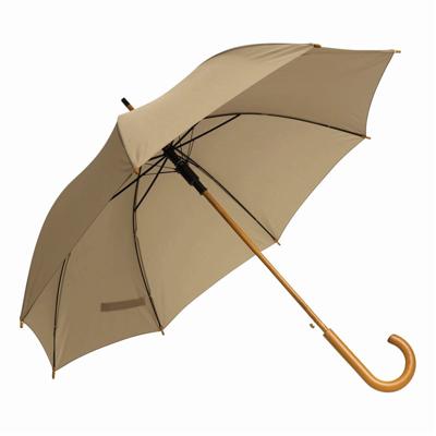 Rainmaster Paraplu - houten handvat - beige scherm - D103 cm - kinderen en volwassenen