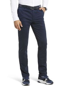 Meyer Slim Fit Chino marine, Effen