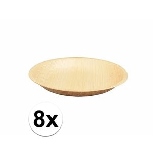 Biologische wegwerp borden 8 stuks 18 cm