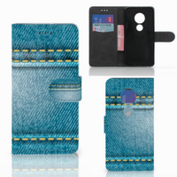 Motorola Moto G7 Play Wallet Case met Pasjes Jeans - thumbnail