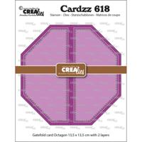 Crealies • cardzz gatefold card achthoek