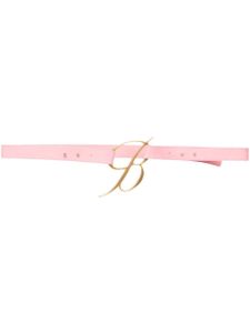 Blumarine patent logo-buckle belt - Rose