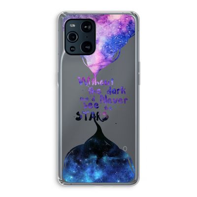 Stars quote: Oppo Find X3 Transparant Hoesje