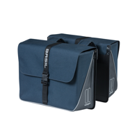 Basil forte dubbele fietstas, waterafstotend, navy blauw/zwart, 35l