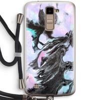 Pastel zwart: LG K10 (2016) Transparant Hoesje met koord
