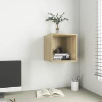Wandkast 37x37x37 cm bewerkt hout sonoma eikenkleurig
