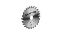 Graphite Cirkelzaagblad 165mm Asgat 30mm Tanden 24 Dikte 2,8 Vulringen 16/20/25 TCT