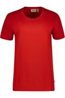 HAKRO Organic Regular Fit T-Shirt ronde hals rood, Effen - thumbnail