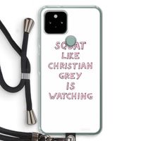 Christian Grey: Pixel 5 Transparant Hoesje met koord