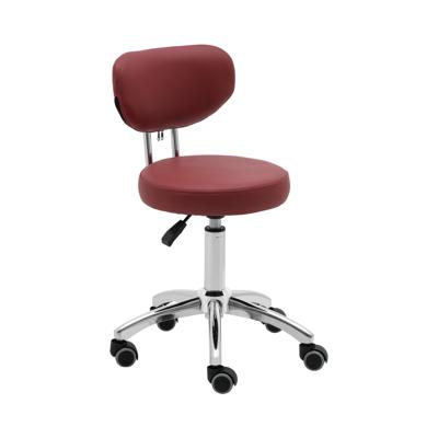 rolkruk met rugleuning - 46 - 60 cm - 150 kg - bordeauxrood