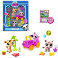 BANDAI - Littlest Pet Shop - Safari Pack - 3 dieren en accessoires - BF00524