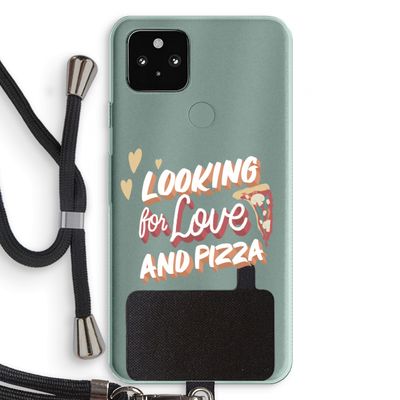 Pizza is the answer: Pixel 5a 5G Transparant Hoesje met koord