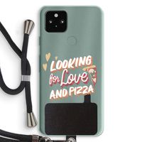 Pizza is the answer: Pixel 5a 5G Transparant Hoesje met koord