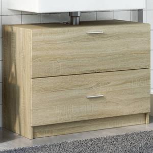 Wastafelkast 78x37x59 cm bewerkt hout sonoma eikenkleurig