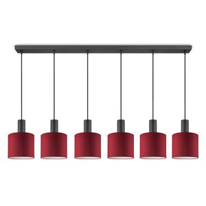 Moderne hanglamp Bling - Rood - verlichtingspendel Xxl Beam 6L inclusief lampenkap 20/20/17cm - pendel lengte 150.5 cm - geschikt voor E27 LED lamp - Pendellamp geschikt voor woonkamer, slaapkamer, keuken