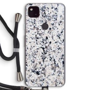 Gespikkelde marmer: Pixel 4a 5G Transparant Hoesje met koord