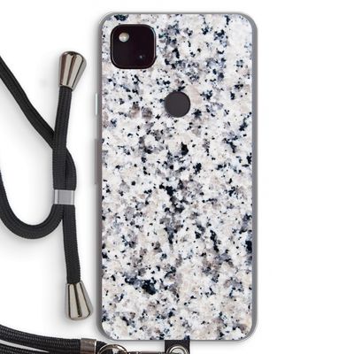 Gespikkelde marmer: Pixel 4a 5G Transparant Hoesje met koord