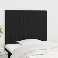 Hoofdborden 2 st 90x5x78/88 cm stof zwart - thumbnail