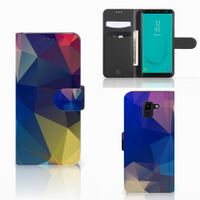 Samsung Galaxy J6 2018 Book Case Polygon Dark - thumbnail