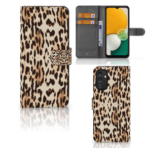 Samsung Galaxy A14 4G Telefoonhoesje met Pasjes Leopard