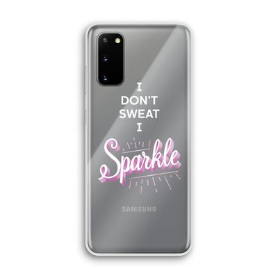 Sparkle quote: Samsung Galaxy S20 Transparant Hoesje