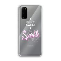 Sparkle quote: Samsung Galaxy S20 Transparant Hoesje