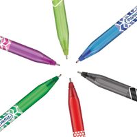 Papermate InkJoy 100ST Zwart, Blauw, Groen, Limoen, Paars, Rood Stick balpen 27 stuk(s) - thumbnail