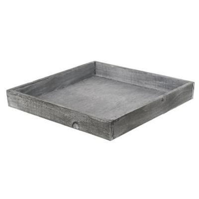 Houten dienblad /plateau - grijs - 30 cm - Woondecoratie - kaarsenplateau - decoratiedienblad