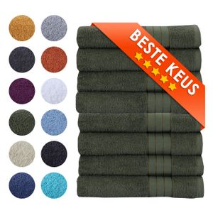 Zavelo Luxe Handdoeken - Hotelkwaliteit - Badhanddoeken - 50x100 cm - 8 Stuks - Groen