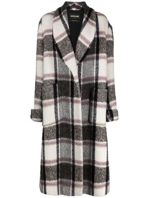 Roberto Cavalli manteau à carreaux - Noir