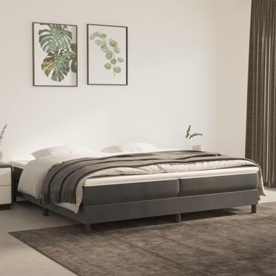 Bedframe zonder matras 200x200 cm fluweel donkergrijs